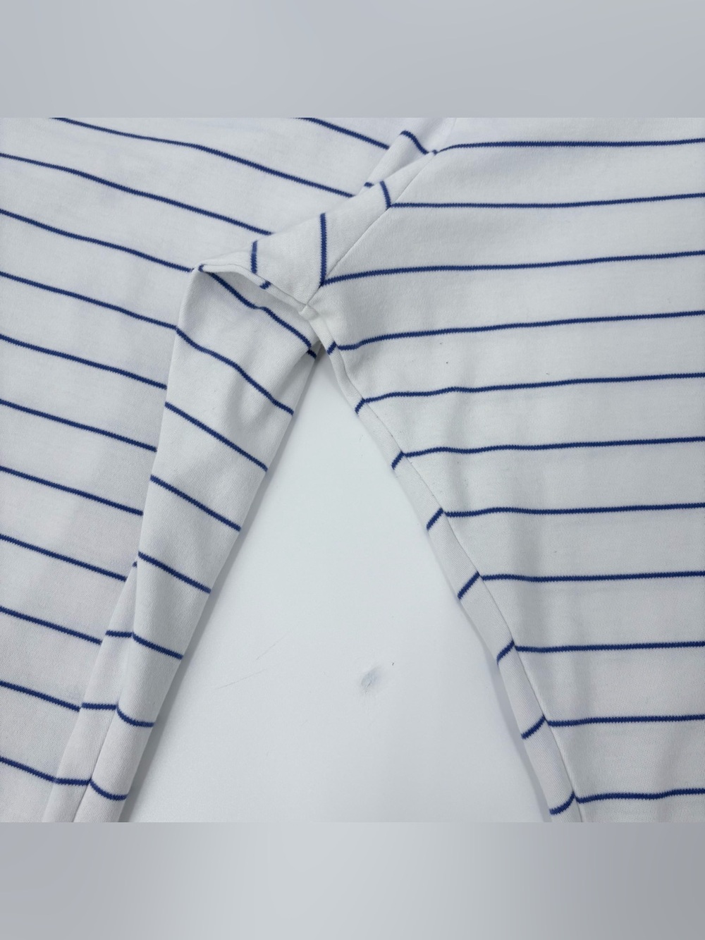 Lake White Blue Striped Short Sleeve Top & Cropped Pants PJ Set - Picture 13 of 14